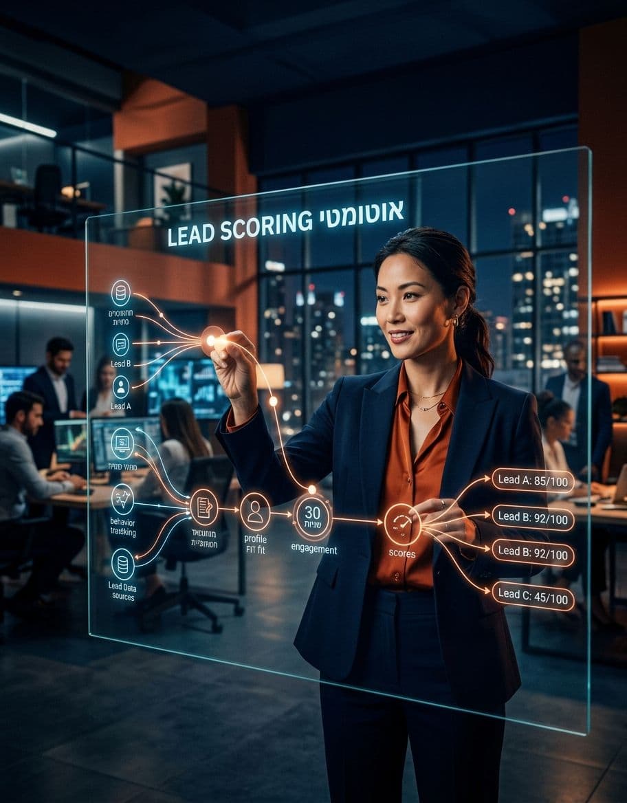 Lead Scoring אוטומטי: איך בניתי לעצמי מערכת שמדרגת לידים תוך 30 שניות