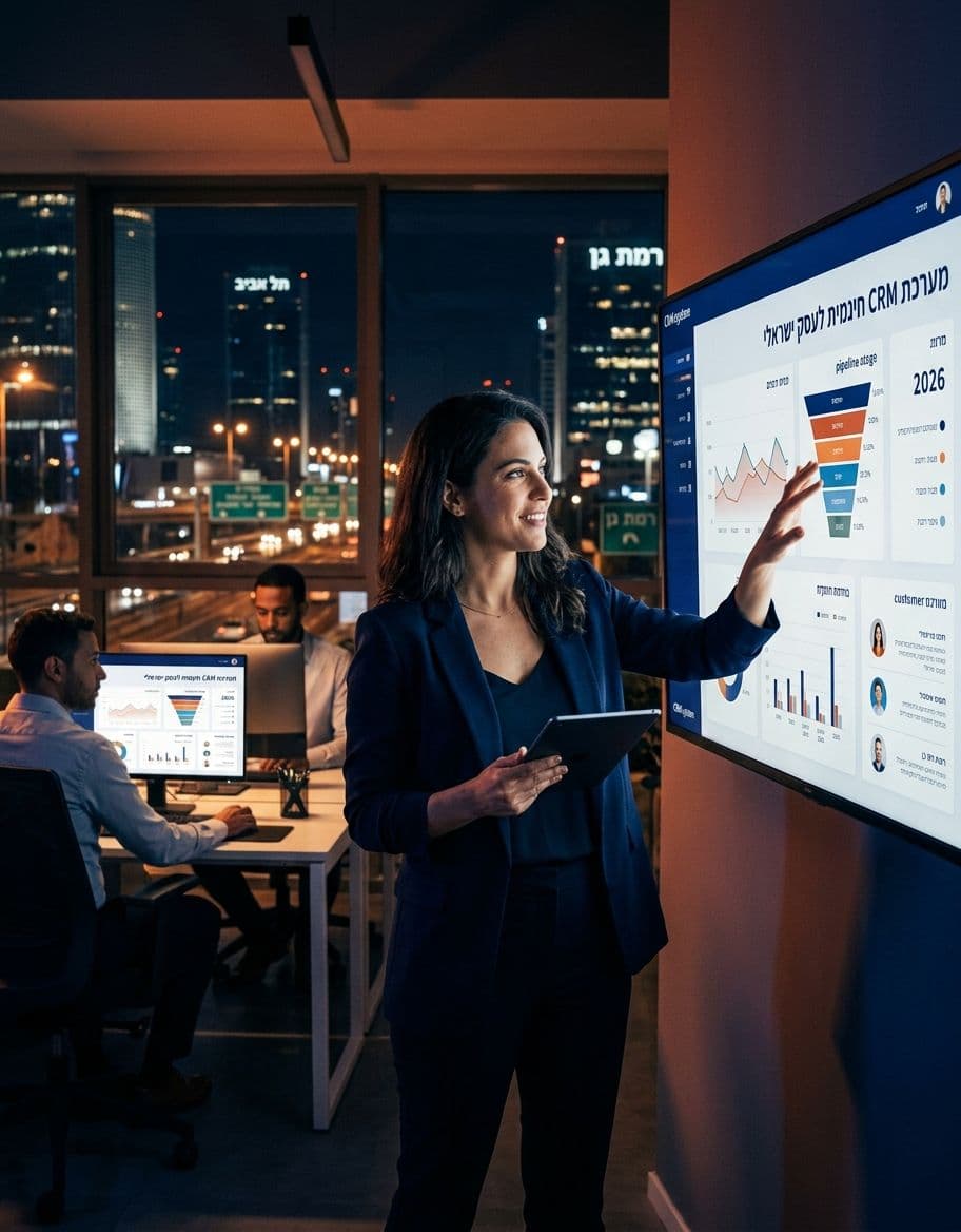 מערכת crm חינמית לעסק ישראלי 2026: 6 אפשרויות