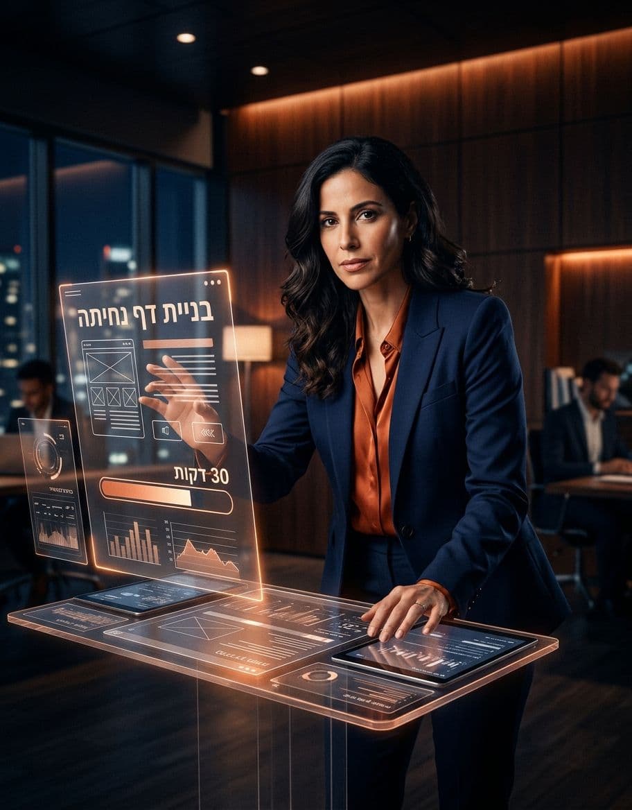 בניית דף נחיתה עם AI ב-30 דקות: מדריך 2026