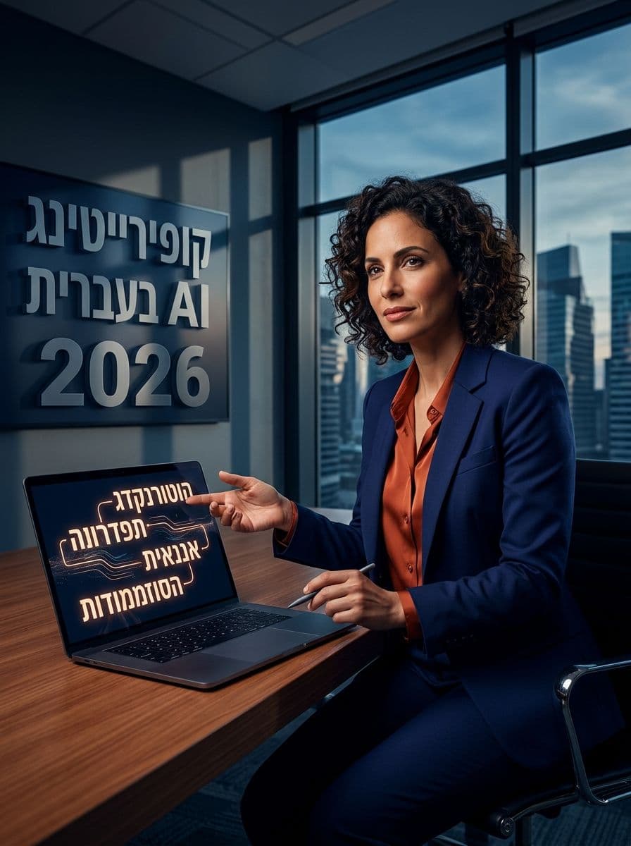 קופירייטינג AI בעברית: שיטת 4 שלבים ופרומפטים 2026